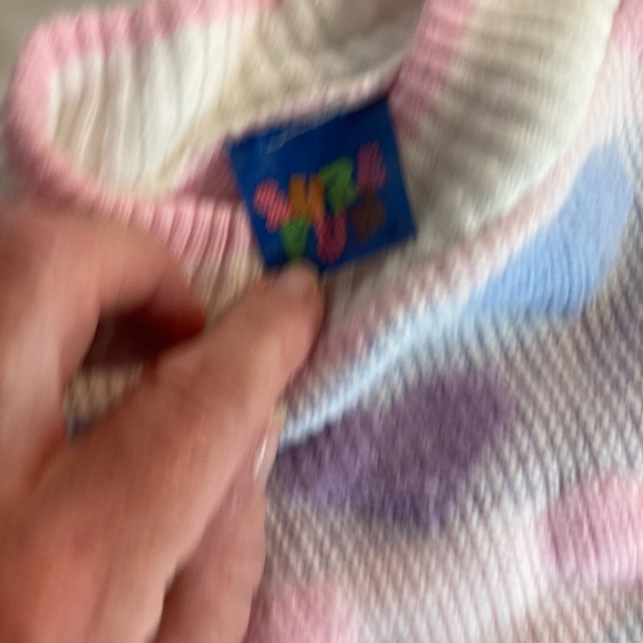 Sure Fun Girl Knit Sweater Pastel Bears 2T? No Tag - Picture 2 of 5